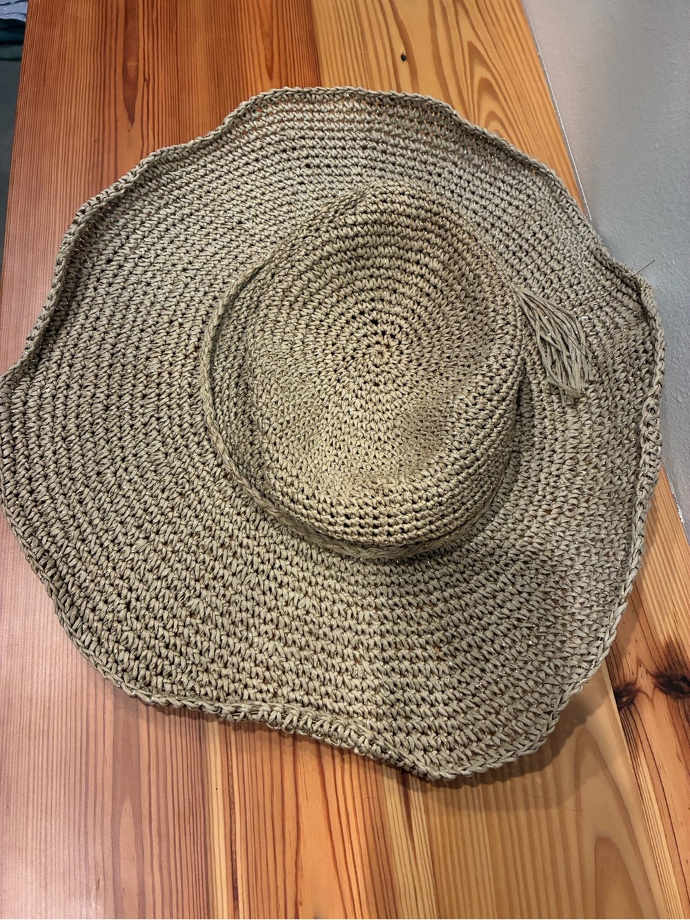 Obagi Natural Straw Floppy Sun Hat - Taupe